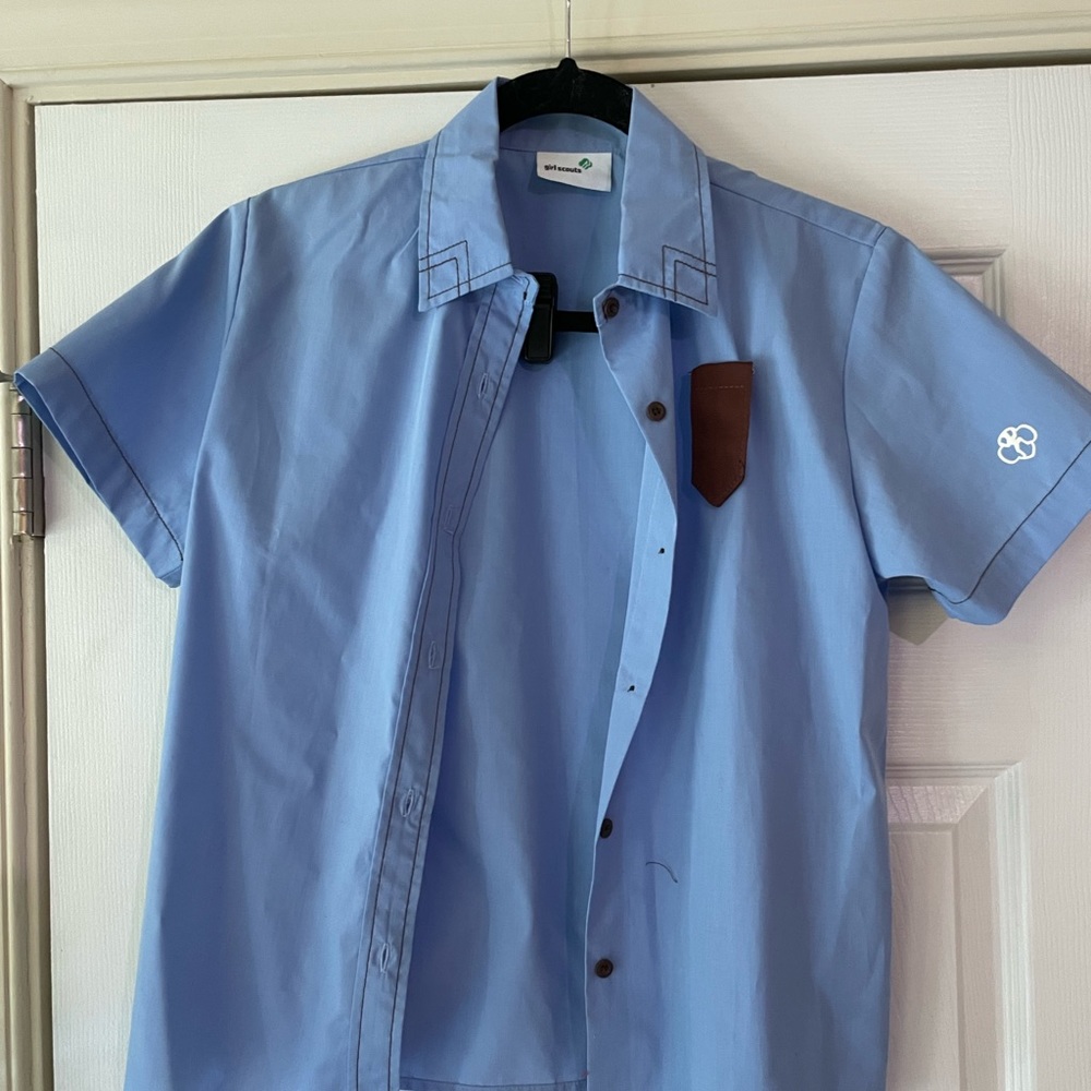 NWOT Girl Scouts Brownie uniform shirt- kids XL